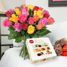 Multicolored Roses and Chocolates "Costa Rica" - 39
